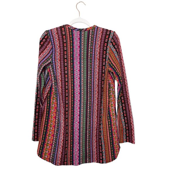 Show Me Your Mumu John Bell Sweater Size Medium Top Colorful Stripe Long Sleeve - Picture 4 of 7